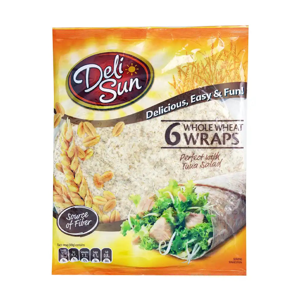 Deli Sun 6 Whole Wheat Wraps 360g