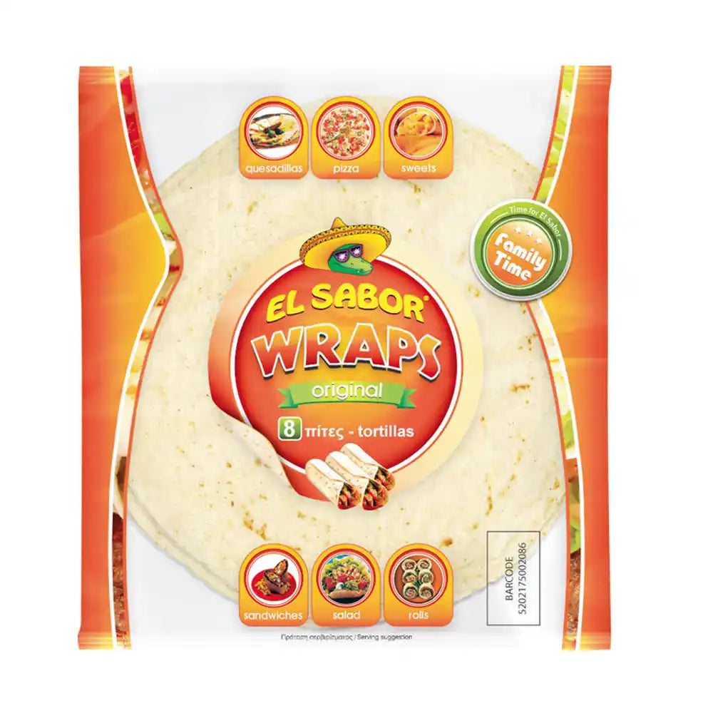 El Sabor 8 Original Tortillas Wraps 346g