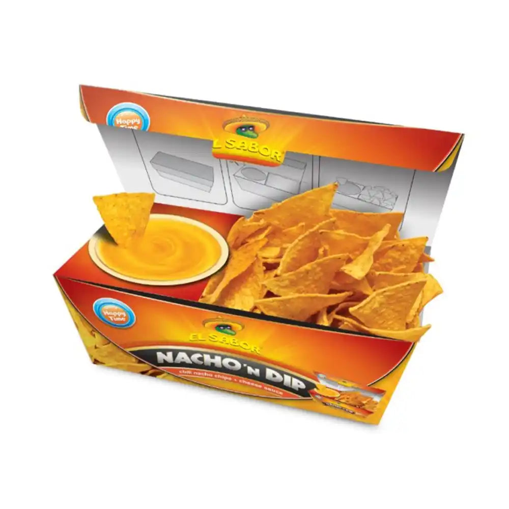 El Sabor Nacho And Dip Chili Chips And Cheese Sauce 175g