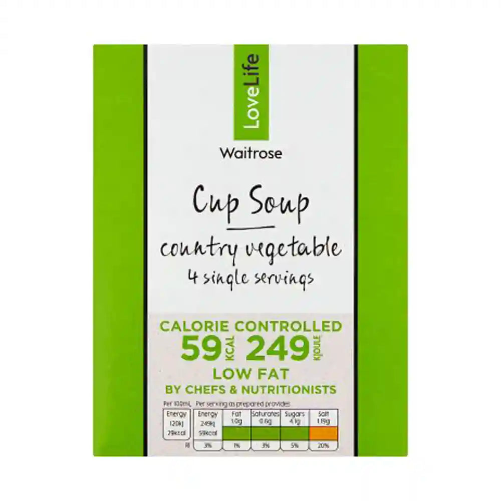 Σούπα Στιγμής Waitrose Love life cup soup country vegetable 4×16.5g