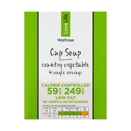 Σούπα Στιγμής Waitrose Love life cup soup country vegetable 4×16.5g