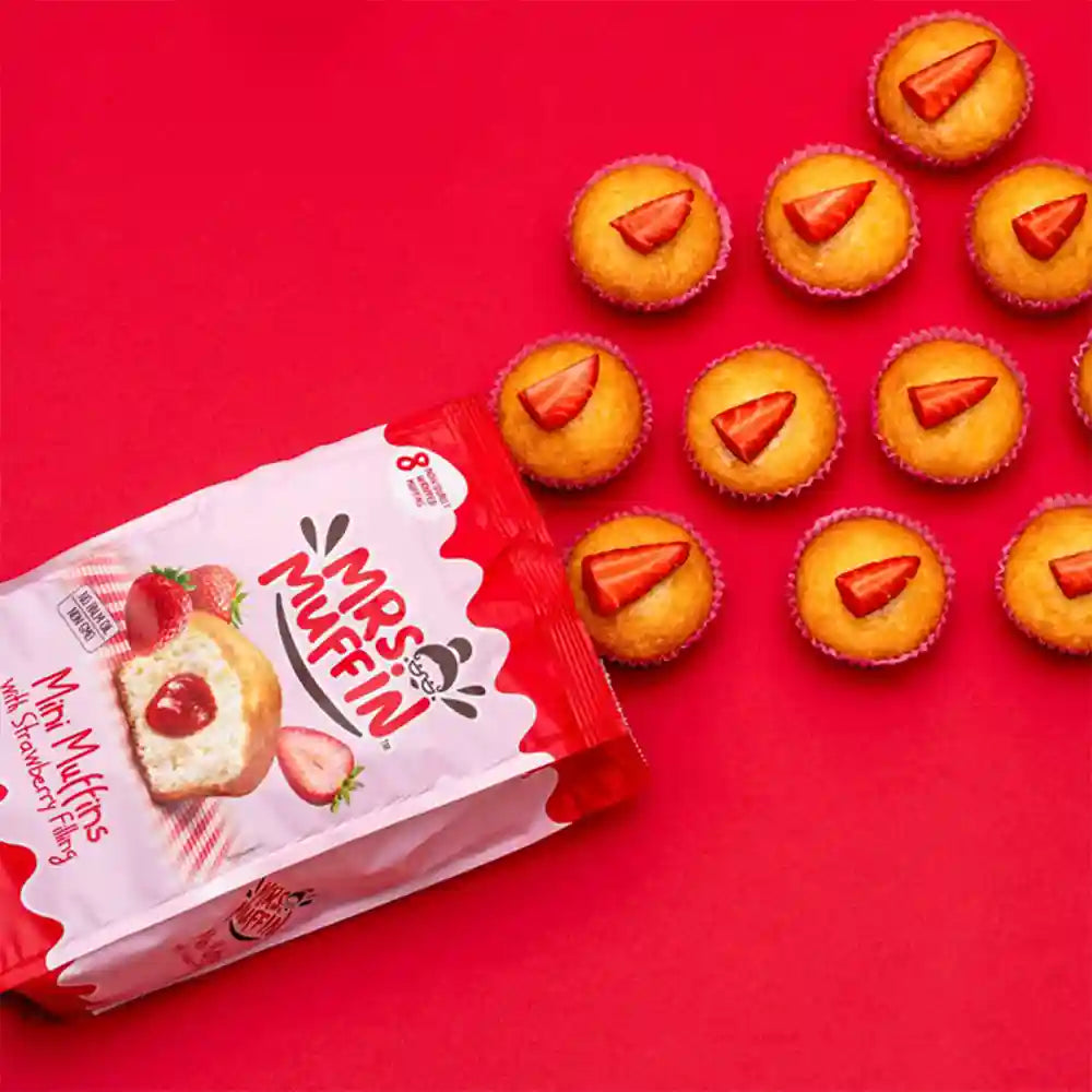 Mrs. Muffin Mini Muffins With Strawberry Filling 200g-B