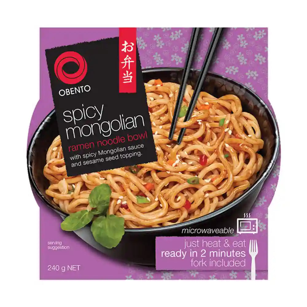 Obento Spicy Mongolian Ramen Noodle Bowl