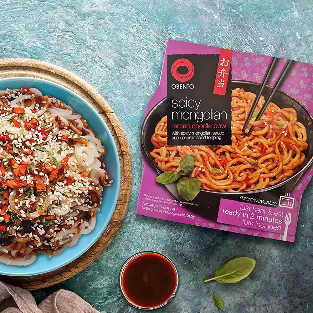 Obento Spicy Mongolian Ramen Noodle Bowl