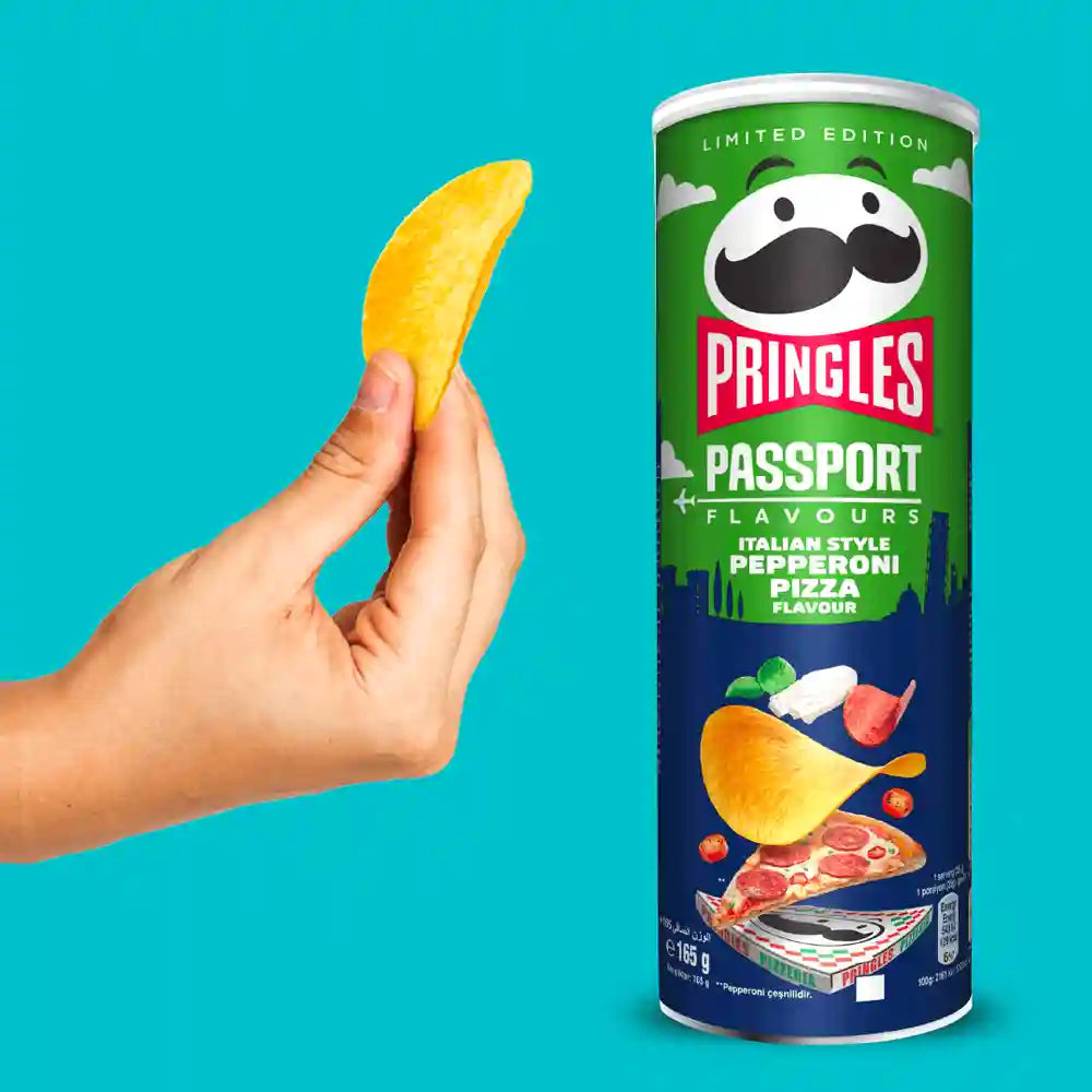 Pringles Passport Italian Style Pepperoni Pizza Flavour Limited Edition