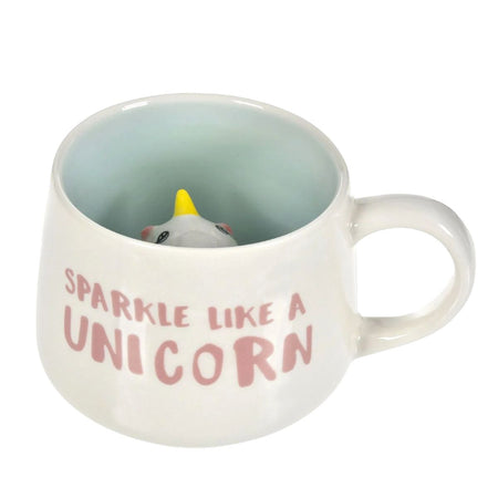 Κεραμική Κούπα Sparkle Like a Unicorn με 3D Μονόκερο στο Εσωτερικό
