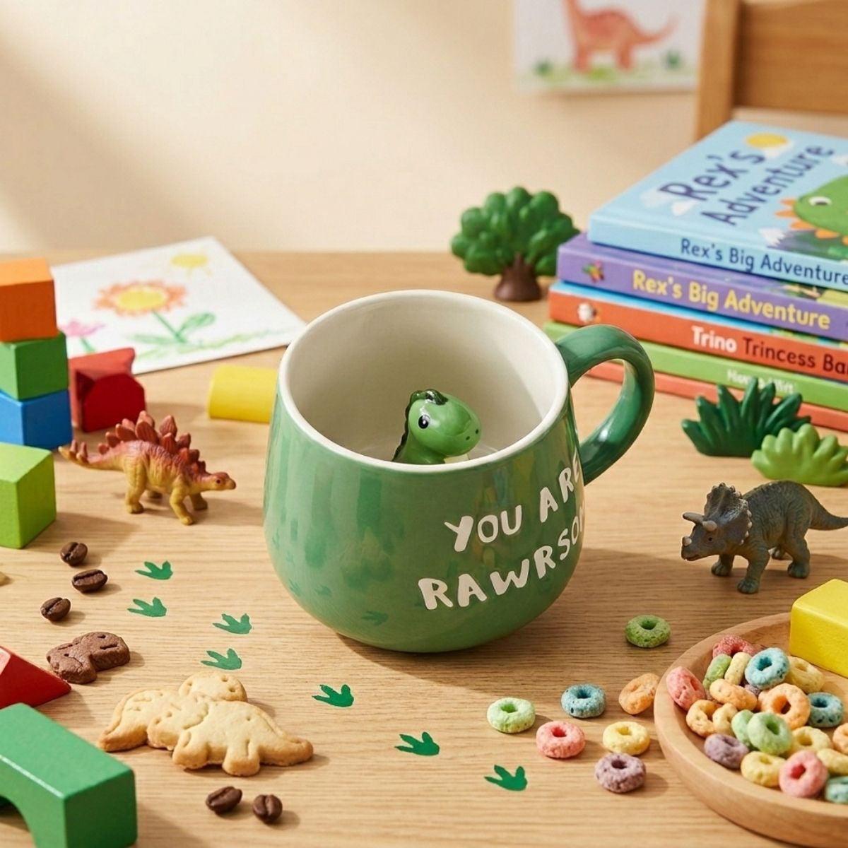 Κεραμική Κούπα Rawrsome με 3D Δεινόσαυρο στο Εσωτερικό