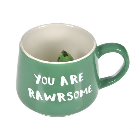 Κεραμική Κούπα Rawrsome με 3D Δεινόσαυρο στο Εσωτερικό
