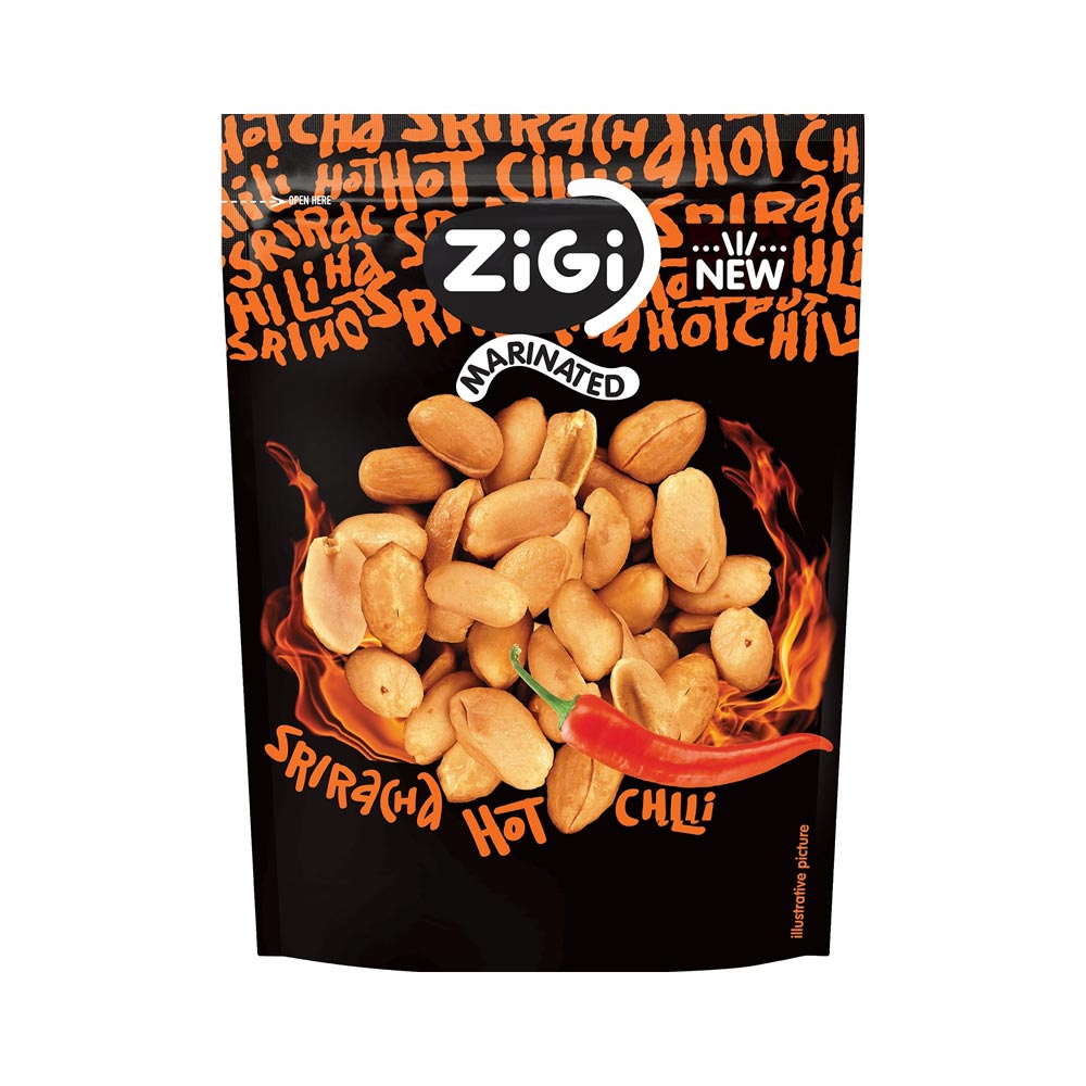 Σνακ Φυστίκι Zigi Marinated Peanuts Hot Chili Sriracha 70g