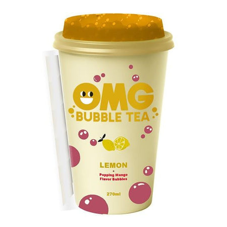 Τσάι με Λεμόνι Omg Bubble Tea Lemon Tea with Popping Mango Flavor Bubbles 270ml