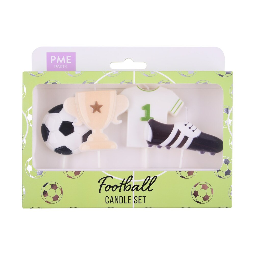 Κεράκια Γενεθλίων Ποδόσφαιρο Σετ PME Candles Football Set of 4