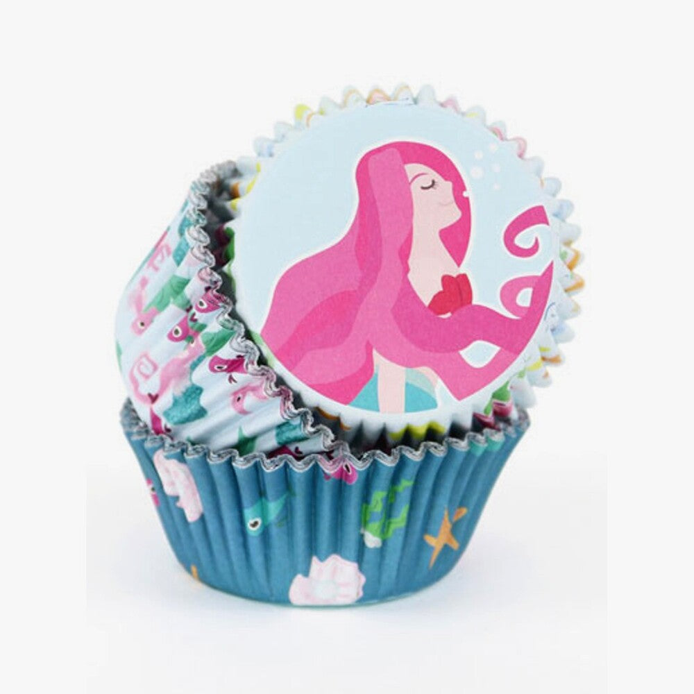 Φορμάκια Χάρτινα Για Καπκέικ Γοργόνα PME Cupcake Cases Foil Lined Mermaid Set of 3 60pcs