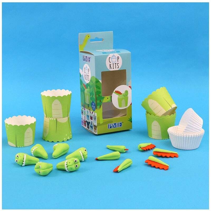 Σετ Διακόσμησης Καπκέικ Δεινόσαυρος PME Cupcake Decorating Kit with Edible Toppers Dinosaur Pack of 6