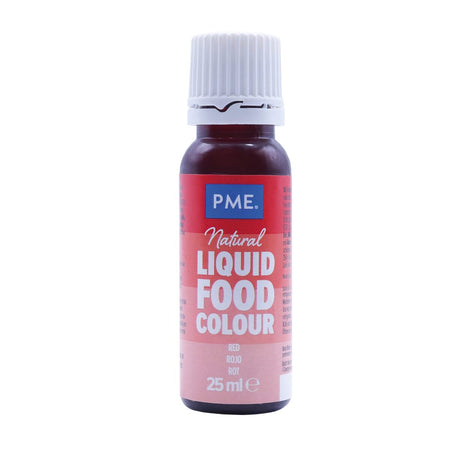 PME Natural Liquid Food Colour Red 25ml-A