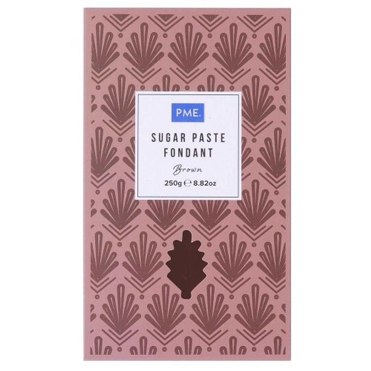PME Sugar Paste Fondant Ready to Use Teddy Bear Brown Gluten Free 250g-A