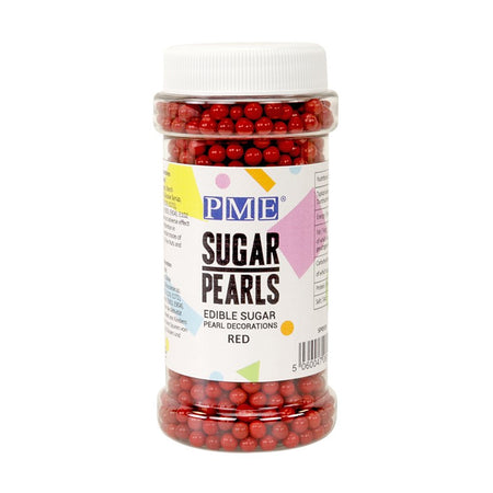 PME Sugar Pearls Decorations Red 100g-A