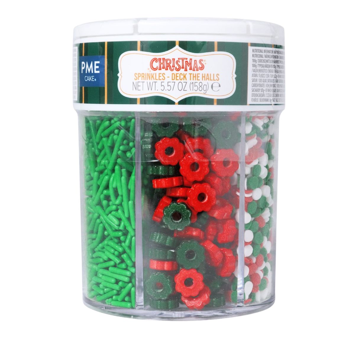 Χριστουγεννιάτικα Διακοσμητικά Ζαχαροπλαστικής PME Christmas Deck The Halls Sprinkle Set