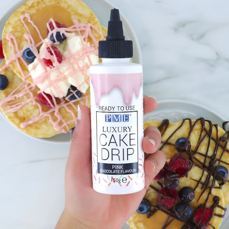 Γλάσο Ζαχαροπλαστικής Ροζ PME Luxury Cake Drip Pink Chocolate Flavour