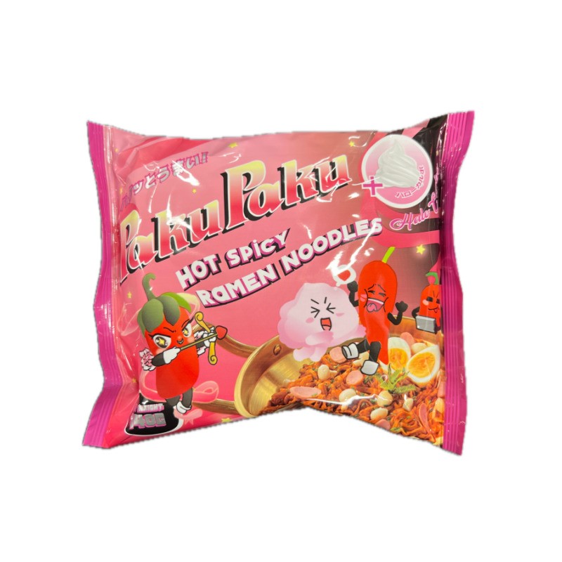 Στιγμιαία Νουντλς Ράμεν Καυτερά Paku Paku Hot Spicy Ramen Noodles Halo Carbonara 140g