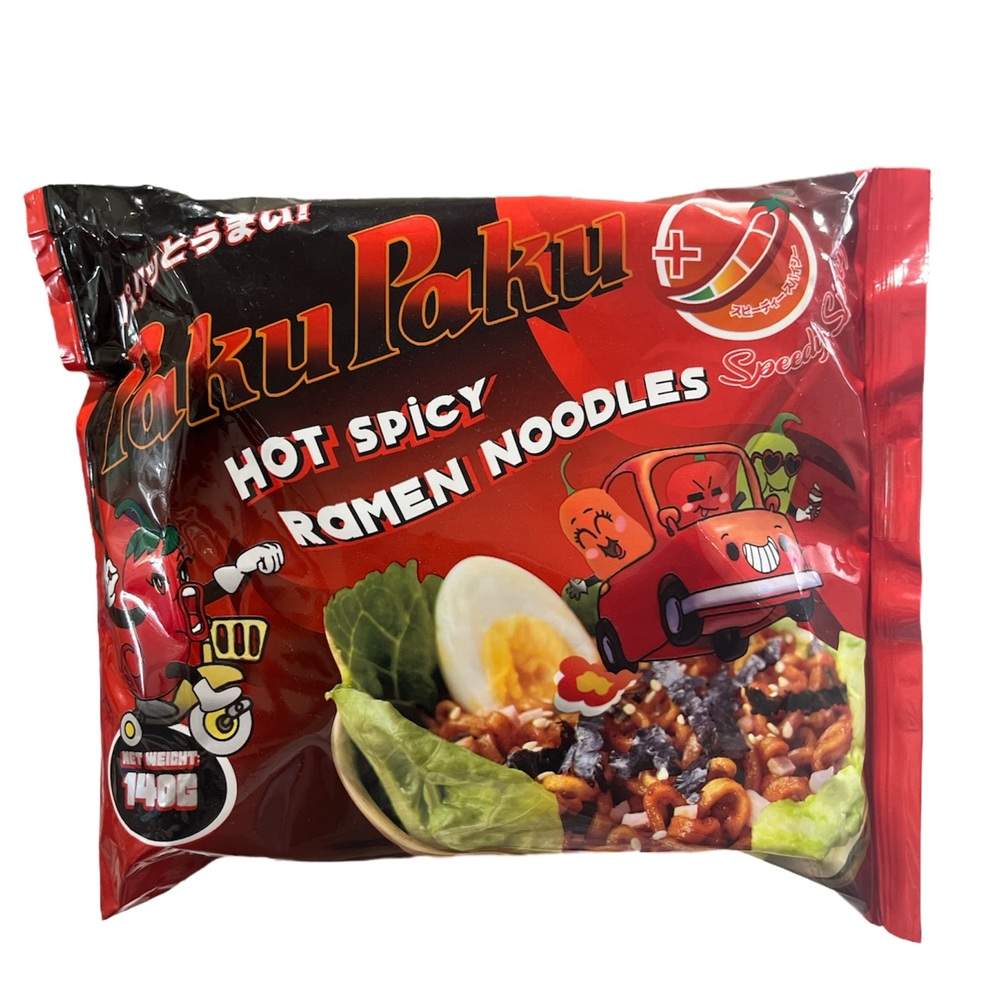 Στιγμιαία Νουντλς Ράμεν Καυτερά Paku Paku Hot Spicy Ramen Noodles Speedy Spicy 140g