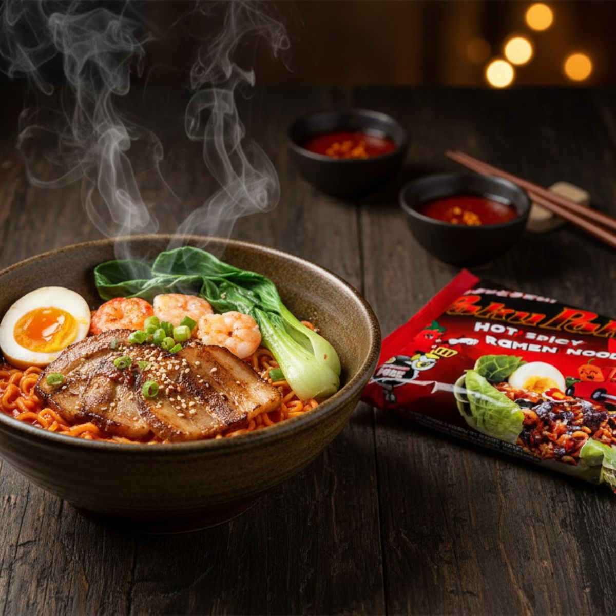 Στιγμιαία Νουντλς Ράμεν Καυτερά Paku Paku Hot Spicy Ramen Noodles Speedy Spicy