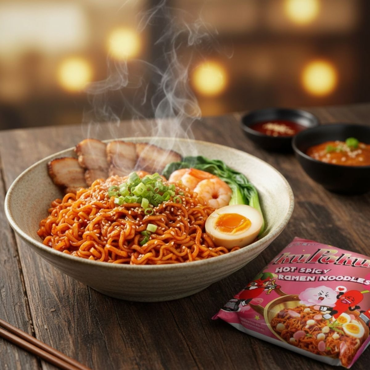 Στιγμιαία Νουντλς Ράμεν Καυτερά Paku Paku Hot Spicy Ramen Noodles Carbonara