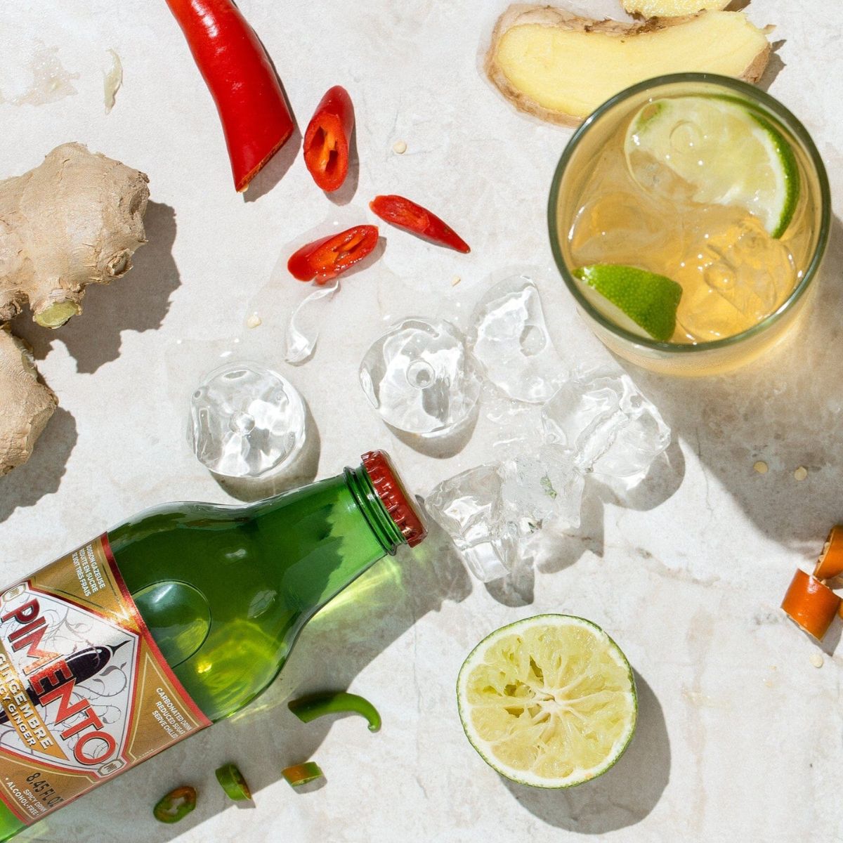 Ανθρακούχο Αναψυκτικό με Ginger και Πιπεριά Τσίλι Pimento Gingembre Spicy Ginger