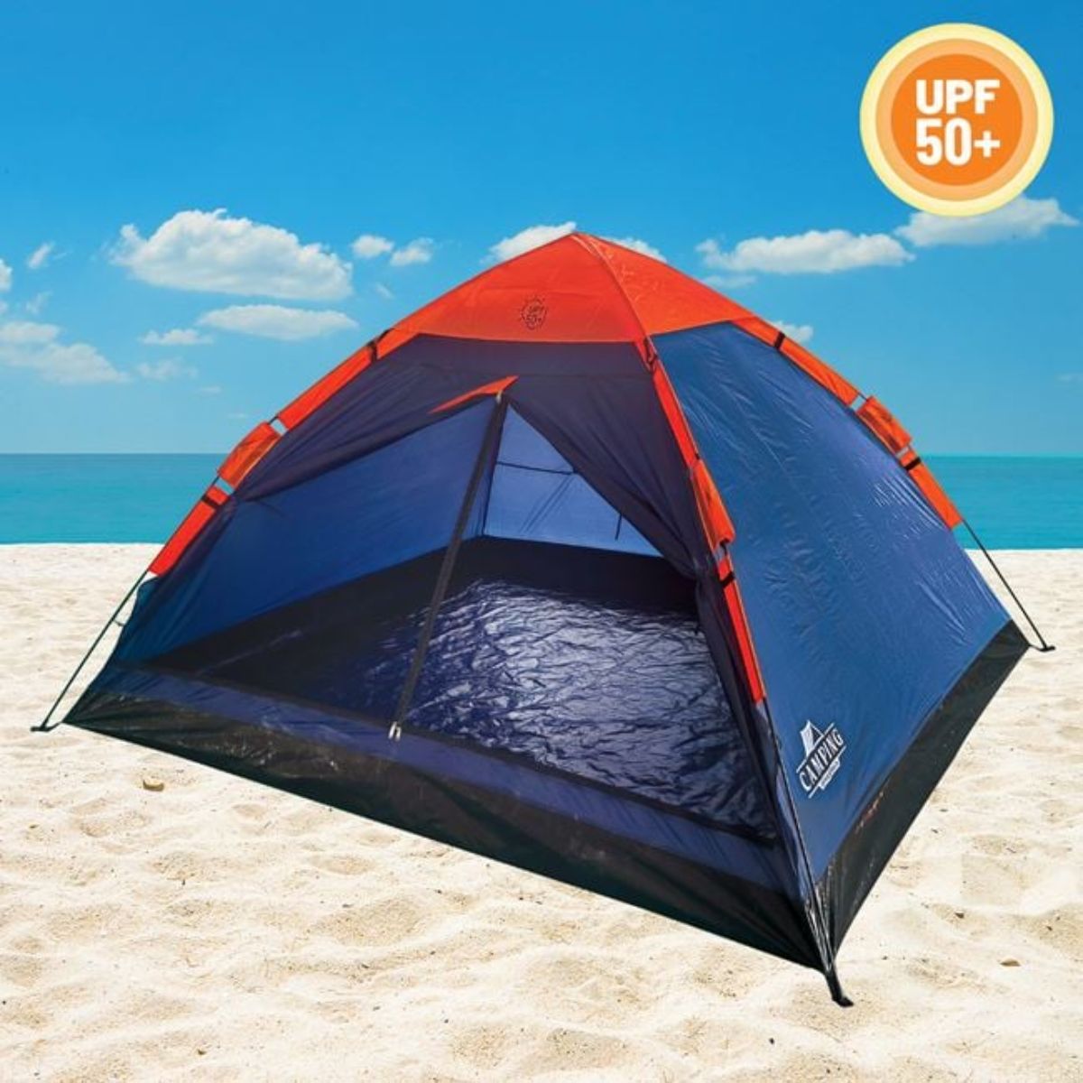 Σκίαστρο Σκηνή Παραλίας Με Παράθυρα Μπλε Pop Up Beach Tent With Windows Blue