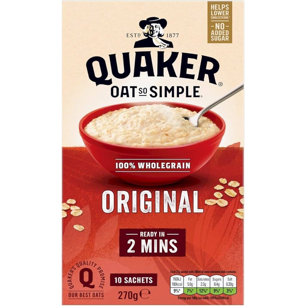 Νιφάδες Βρώμης Ολικής Άλεσης Quaker Oat So Simple Original 270g