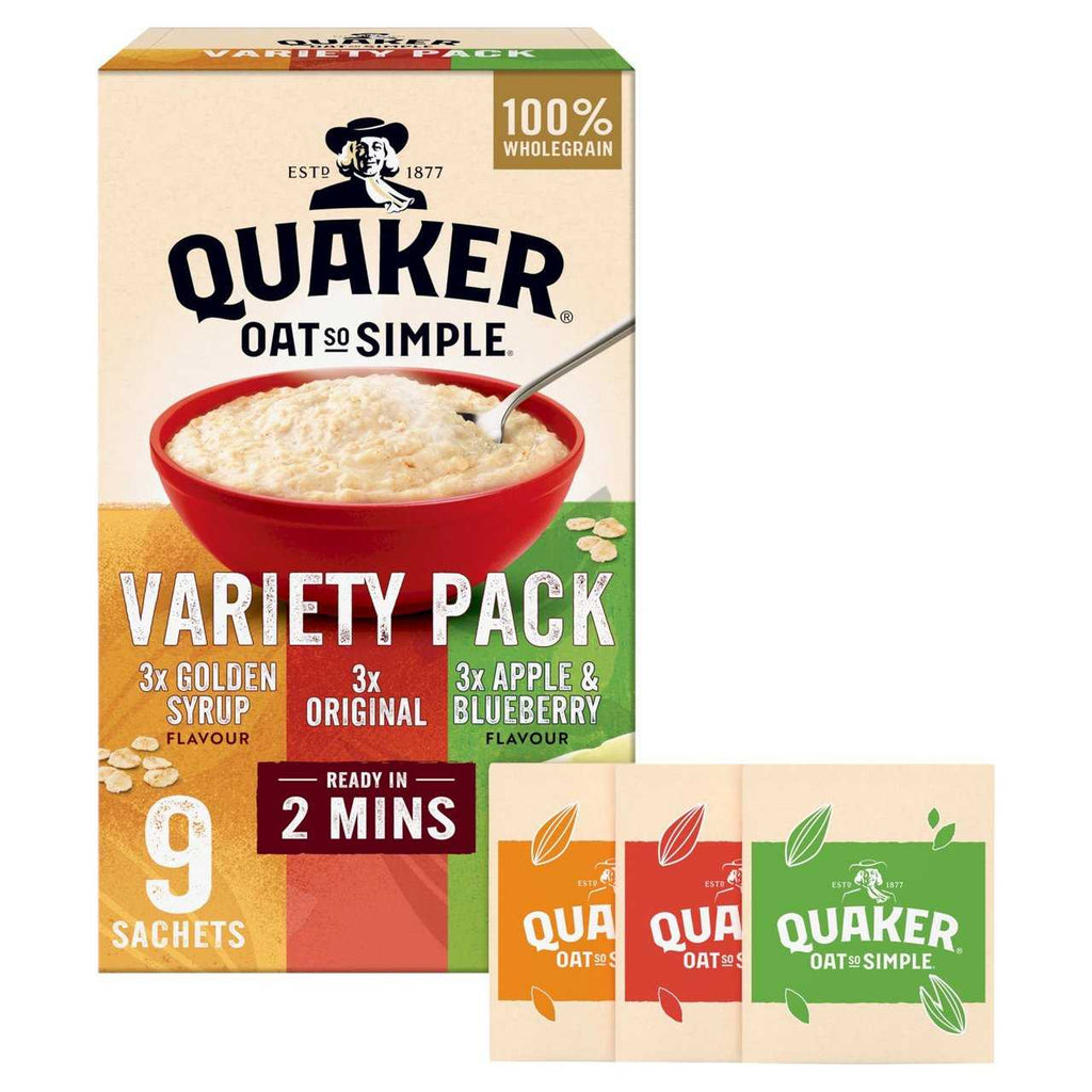 Νιφάδες Βρώμης Ολικής Άλεσης Ποικιλία Quaker Oat So Simple Variety Pack 297g