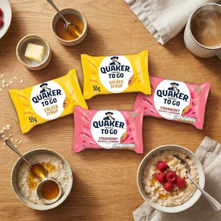 Μπάρες Δημητριακών Quaker Porridge To Go Strawberry Raspberry and Cranberry Bars