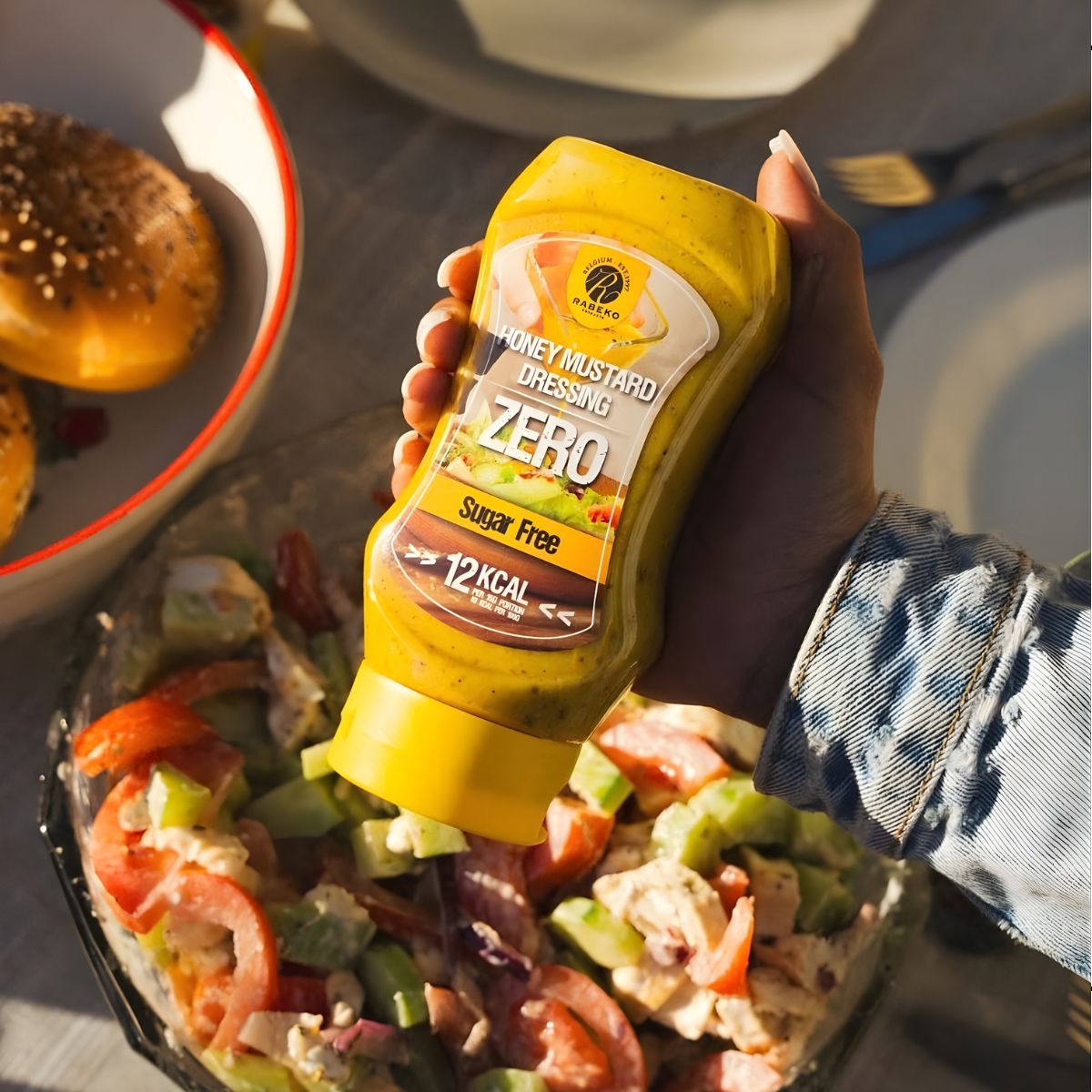 Ντρεσινγκ Μουστάρδα Χωρίς Ζάχαρη Μέλι Rabeko Zero Honey Mustard Dressing Sugar Free
