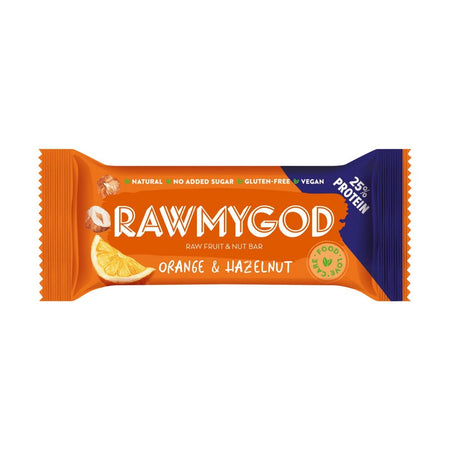 Μπάρα με Πορτοκάλι και Φουντούκι Rawmygod Raw Fruit and Nut Bar Orange and Hazelnut 40g