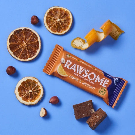 Μπάρα με Πορτοκάλι και Φουντούκι Rawmygod Raw Fruit and Nut Bar Orange and Hazelnut 40g