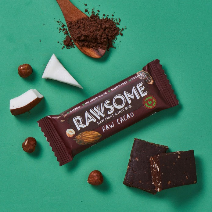 Μπάρα με Κακάο Rawmygod Raw Fruit and Nut Bar Raw Cacao 40g