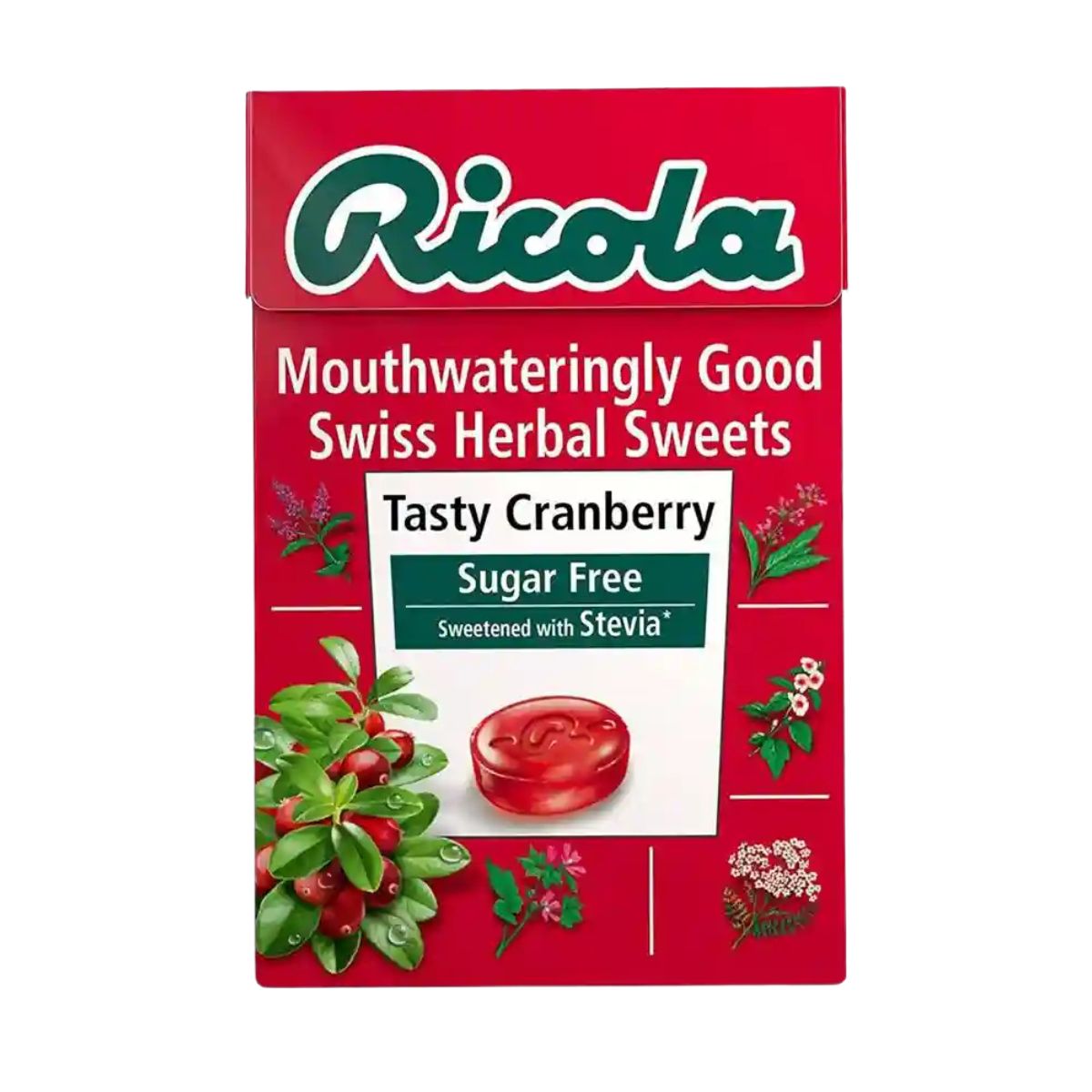Καραμέλες με Κράνμπερι Ricola Tasty Cranberry Sugar Free Caramels