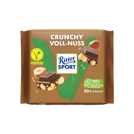 Σοκολάτα με Φουντούκια Ritter Sport Crunchy Voll Nuss Vegan 100g