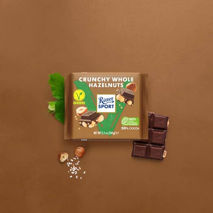 Σοκολάτα με Φουντούκια Ritter Sport Crunchy Voll Nuss Vegan 100g