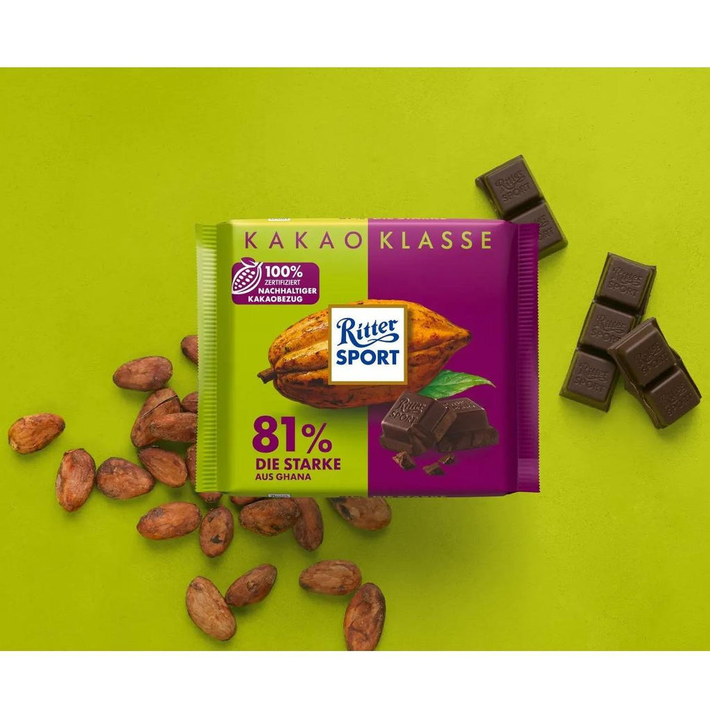 Σοκολάτα με 81% Περιεκτικότητα σε Κακάο Ritter Sport Kakao Klasse 81% 100g 