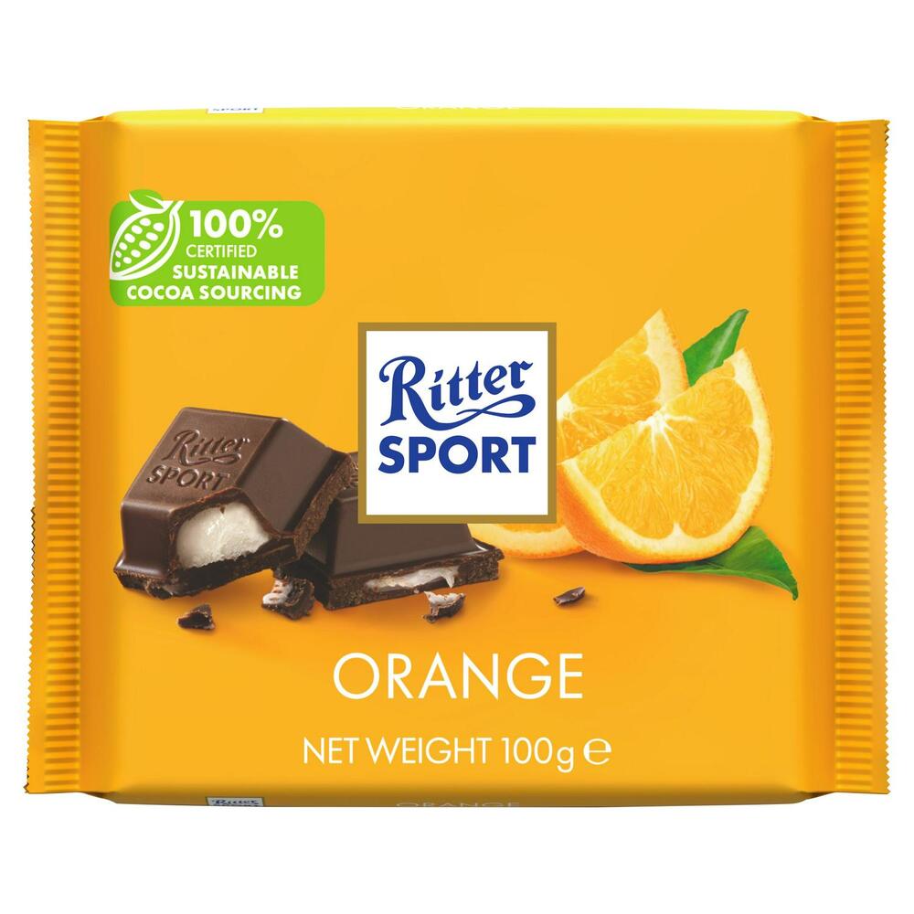 Μαύρη Σοκολάτα με Πορτοκάλι Ritter Sport Orange 100g