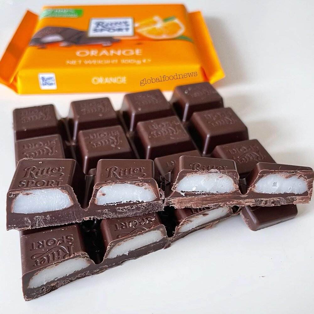 Μαύρη Σοκολάτα με Πορτοκάλι Ritter Sport Orange 100g