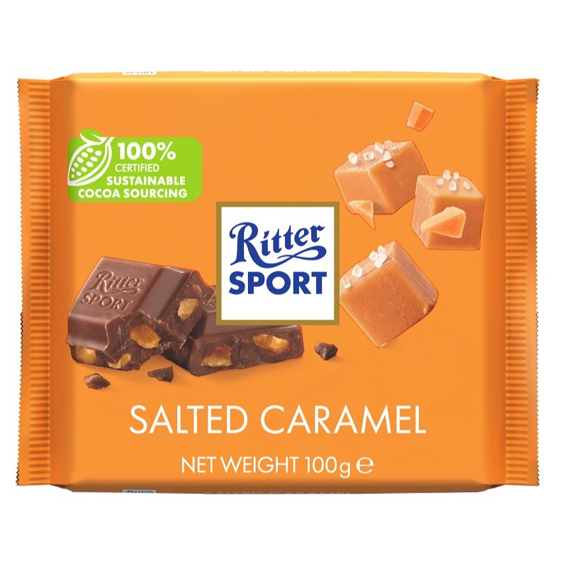 Σοκολάτα με Αλμυρή Καραμέλα Ritter Sport Salted Caramel 100g 