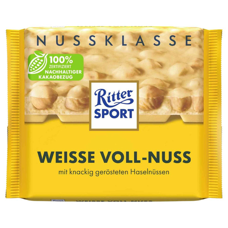 Λευκή Σοκολάτα με Ολόκληρα Φουντούκια Ritter Sport Weisse Voll Nuss