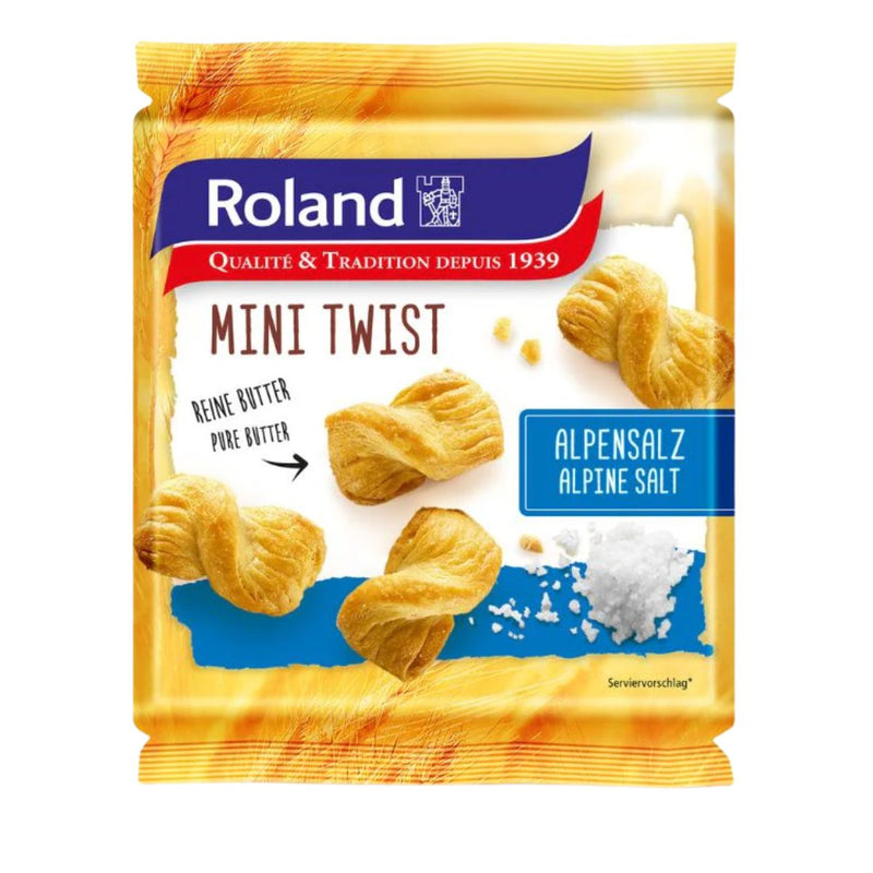 Κρουασίνια Βουτύρου Μίνι με Αλάτι Αλπέων Roland Mini Twist Alpine Salt