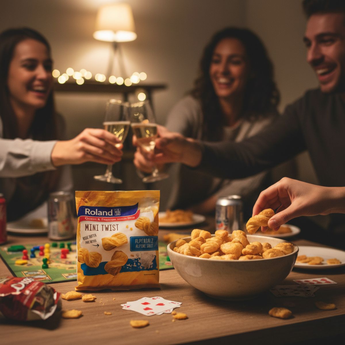 Κρουασίνια Βουτύρου Μίνι με Αλάτι Αλπέων Roland Mini Twist Alpine Salt