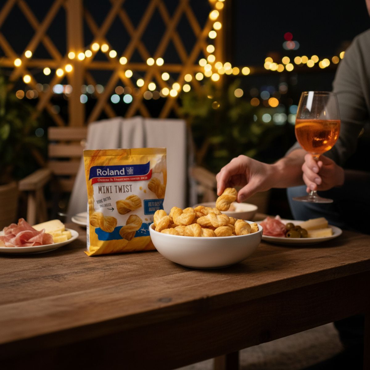 Κρουασίνια Βουτύρου Μίνι με Αλάτι Αλπέων Roland Mini Twist Alpine Salt