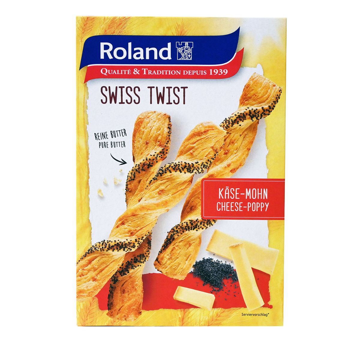Κρουασίνια Βουτύρου με Τυρί και Παπαρουνόσπορο Roland Swiss Twist Cheese Poppy