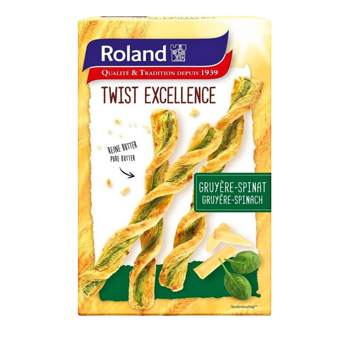 Κρουασίνια Βουτύρου με Γραβιέρα και Σπανάκι Roland Twist Excellence Gruyere Spinach
