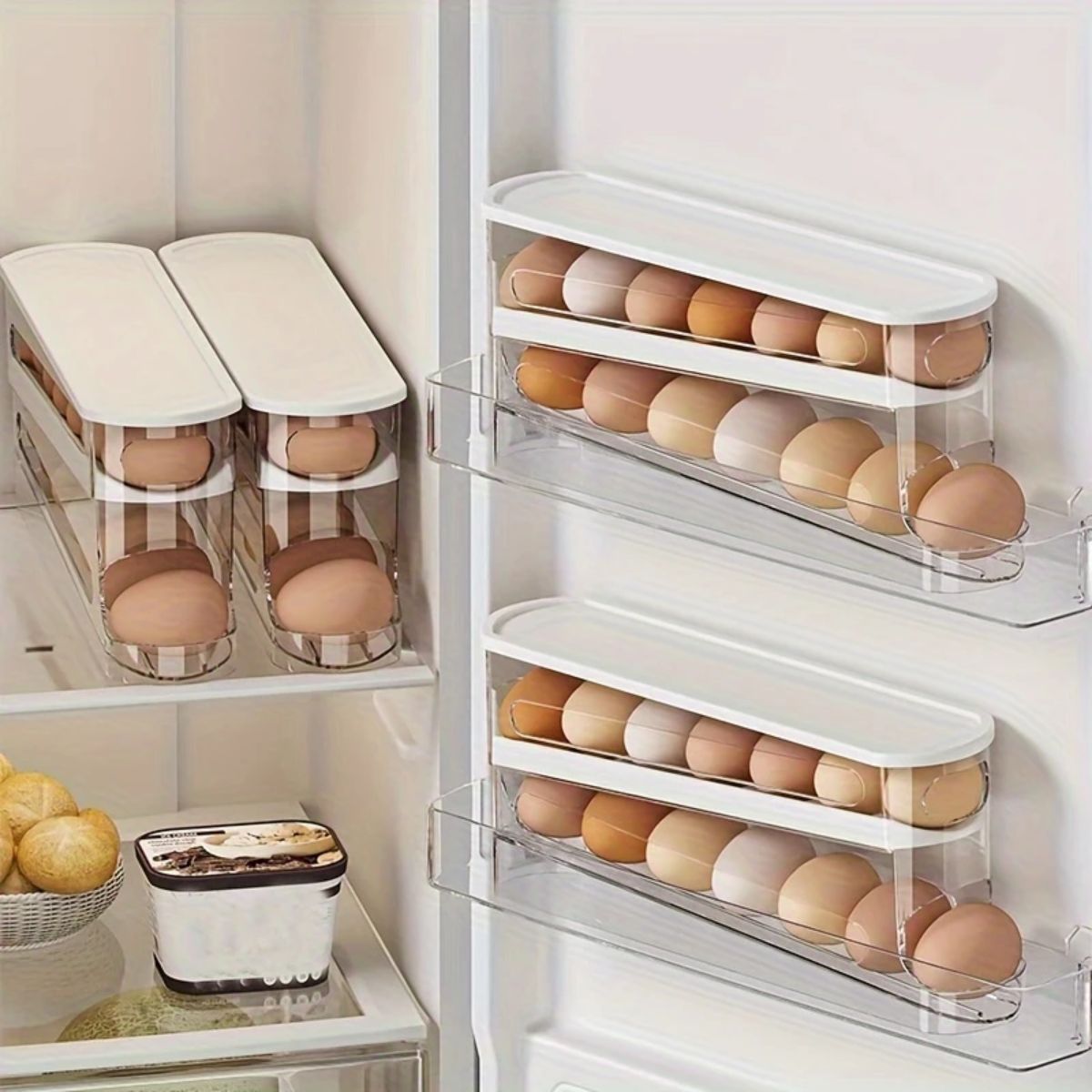 Διάφανη Βάση Αυγών με Ροή Rolling Egg Holder