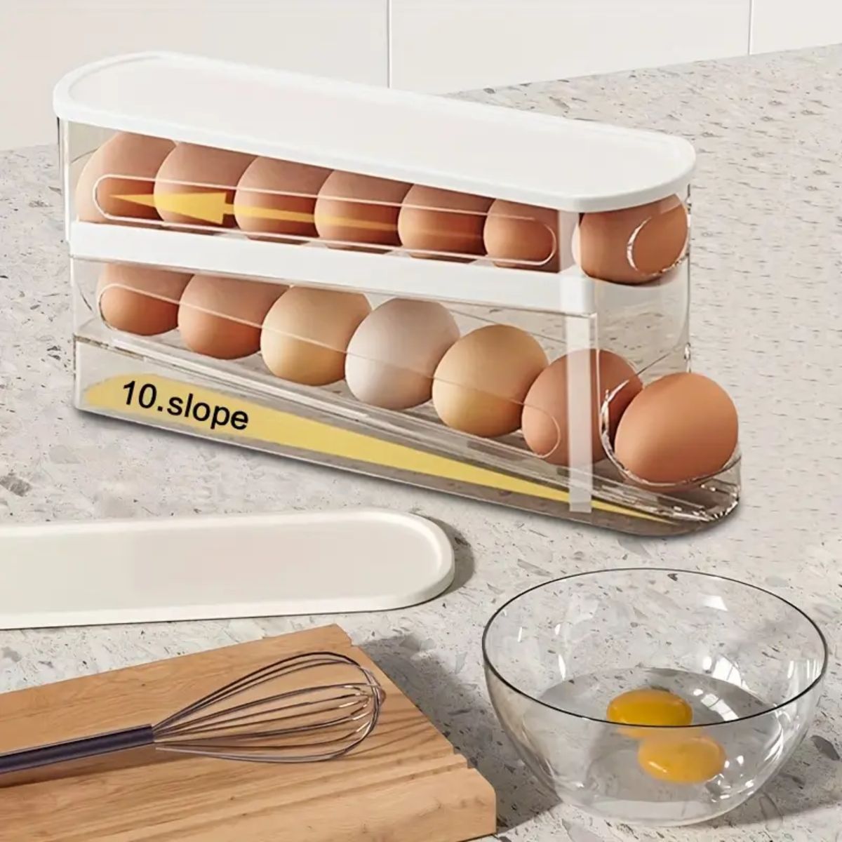 Διάφανη Βάση Αυγών με Ροή Rolling Egg Holder